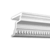 PROFHOME 431302 Eckleiste Fassadenprofil Zierleiste Stuckleiste 2 m 200 cm x 25,7 cm x 20 cm Weiß