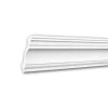 PROFHOME 650113 Eckleiste Stuckleiste Deckenleiste Zierleiste Stoßfest 2 m 200 cm x 8,0 cm x 8,4 cm Weiß