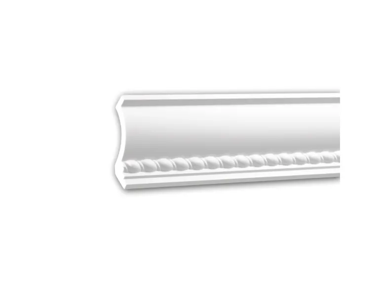 PROFHOME 150208 Eckleiste Zierleiste für indirekte Beleuchtung Stuckleiste 2 m 200 cm x 7 cm x 7 cm Weiß
