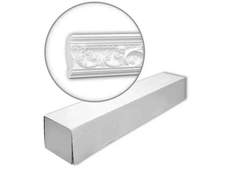 PROFHOME 150124 Eckleisten 1 Karton Set mit 10 Zierleisten 20 m Weiß