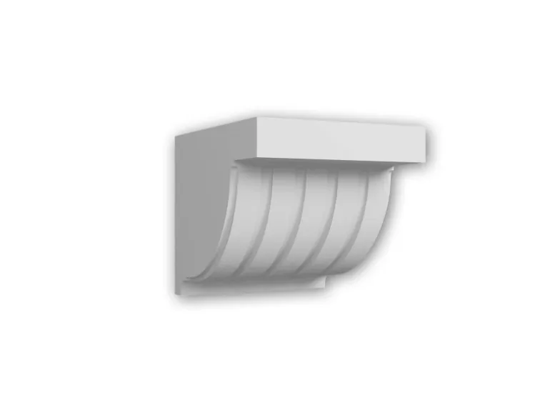 PROFHOME 119801 Konsole Zierelement Wandboard, 12,7 cm x 12 cm x 10 cm Weiß