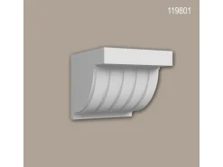 PROFHOME 119801 Konsole Zierelement Wandboard, 12,7 cm x 12 cm x 10 cm Weiß