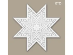 PROFHOME 157501 RoSette Deckenplatte Zierelement Deckenelement 53,5 x 53,5 cm 53,5 cm x 53,5 cm x 6,1 cm Weiß