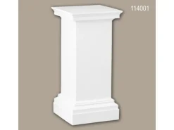 PROFHOME 114001 Vollsäulen Postament Säule Zierelement dekoratives Element 65 cm x 31,8 cm x 31,8 cm Weiß