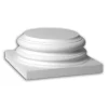 PROFHOME 443202 Vollsäulen Sockel Fassadenstuck Säule Fassaden Element 27,2 cm x 27,2 cm x 11,5 cm Weiß