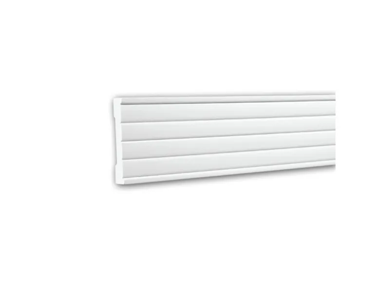PROFHOME 151316 Wand- und Friesleiste Stuckleiste Zierleiste Wandleiste 2 m 200 cm x 1,8 cm x 9 cm Weiß