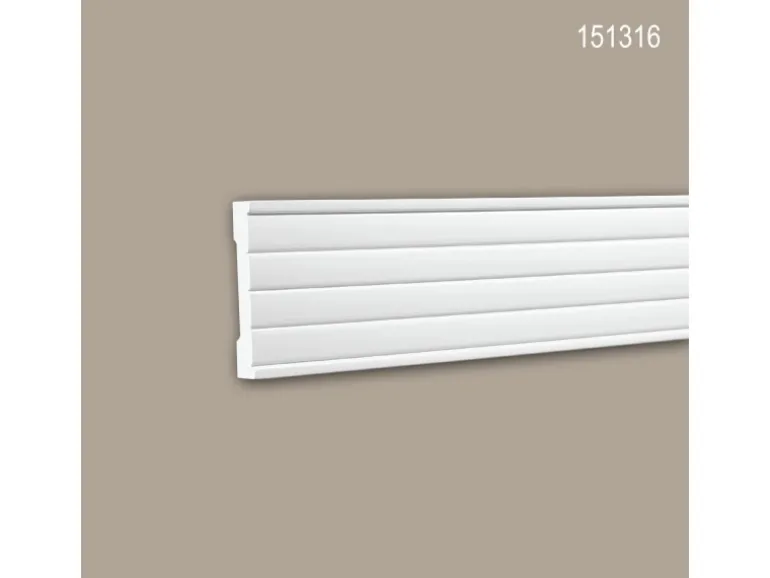 PROFHOME 151316 Wand- und Friesleiste Stuckleiste Zierleiste Wandleiste 2 m 200 cm x 1,8 cm x 9 cm Weiß