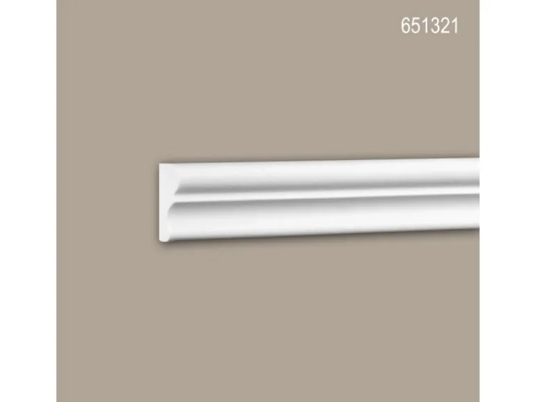 PROFHOME 651321 Wand- und Friesleiste Stuckleiste Zierleiste Stoßfest 2 m 200 cm x 0,8 cm x 1,9 cm Weiß