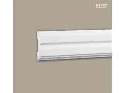 PROFHOME 151357 Wand- und Friesleiste Stuckleiste Zierleiste Friesleiste 2 m 200 cm x 1,2 cm x 4,8 cm Weiß