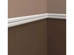 PROFHOME 151357 Wand- und Friesleiste Stuckleiste Zierleiste Friesleiste 2 m 200 cm x 1,2 cm x 4,8 cm Weiß