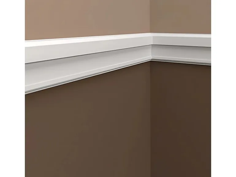 PROFHOME 151344 Wand- und Friesleiste Stuckleiste Zierleiste Wandleiste 2 m 200 cm x 1,8 cm x 9 cm Weiß