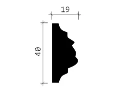 PROFHOME 151312 Wand- und Friesleiste Stuckleiste Zierleiste Wandleiste 2 m 200 cm x 1,9 cm x 4 cm Weiß