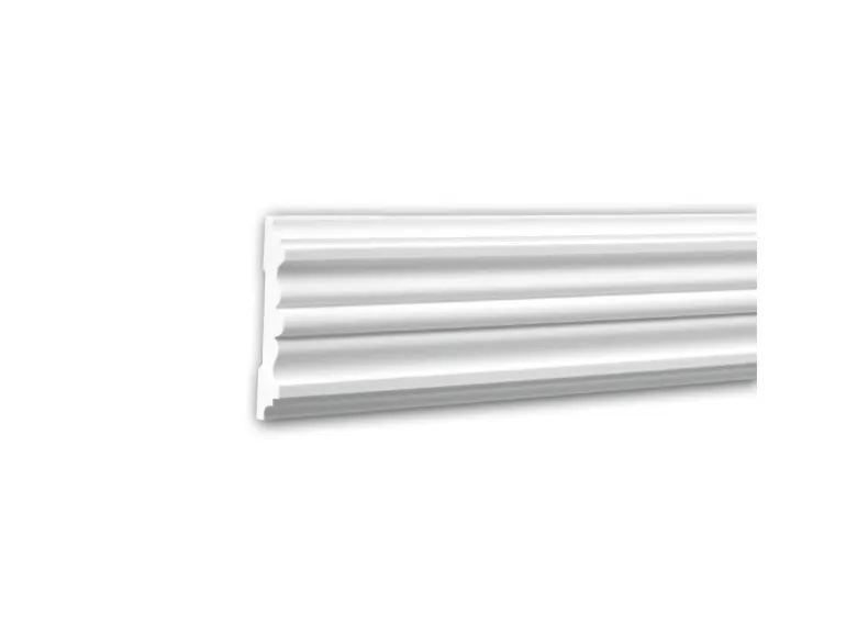 PROFHOME 151310 Wand- und Friesleiste Stuckleiste Zierleiste Wandleiste 2 m 200 cm x 1,9 cm x 9,6 cm Weiß