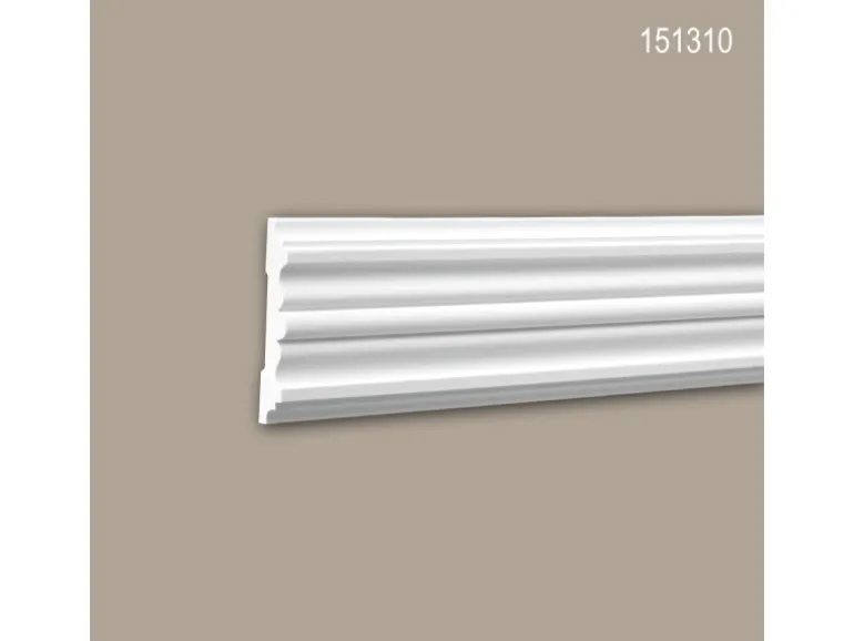 PROFHOME 151310 Wand- und Friesleiste Stuckleiste Zierleiste Wandleiste 2 m 200 cm x 1,9 cm x 9,6 cm Weiß