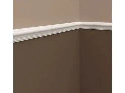 PROFHOME 151301 Wand- und Friesleiste Stuckleiste Zierleiste Wandleiste 2 m 200 cm x 1,6 cm x 4,2 cm Weiß