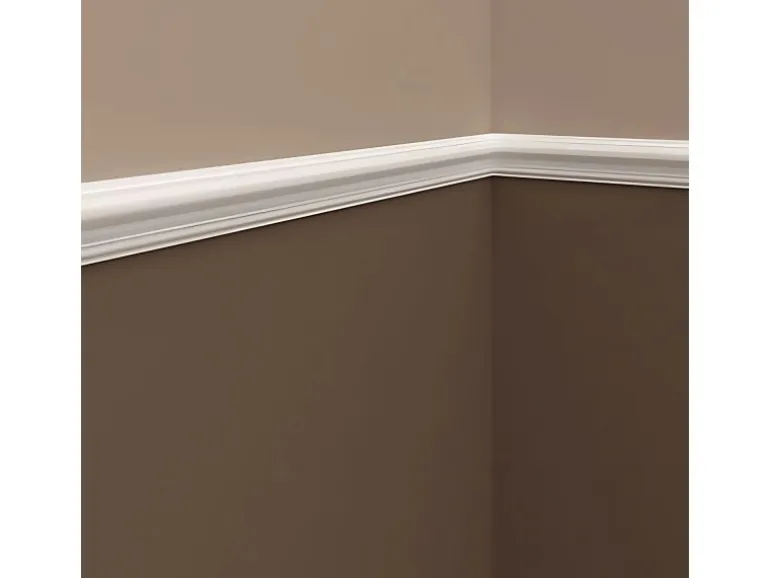 PROFHOME 151301 Wand- und Friesleiste Stuckleiste Zierleiste Wandleiste 2 m 200 cm x 1,6 cm x 4,2 cm Weiß