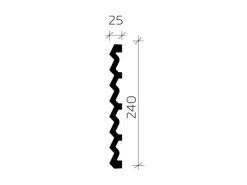 PROFHOME 659803-Box 3D Wandpaneele 1 Karton Set mit 3 Paneelen 6 m Weiß