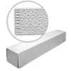 PROFHOME 151518-Box 3D Wandpaneele 1 Karton Set mit 2 Paneelen 4,08 m Weiß