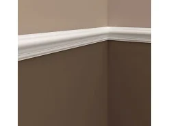 PROFHOME 151302F Flexible Wand- und Friesleiste Stuckleiste Zierleiste 2 m 200 cm x 2,5 cm x 6 cm Weiß