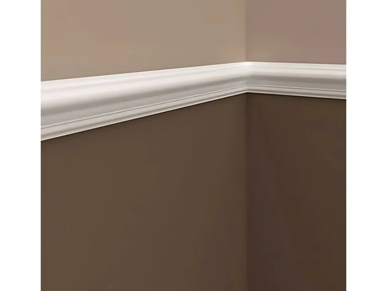 PROFHOME 151302F Flexible Wand- und Friesleiste Stuckleiste Zierleiste 2 m 200 cm x 2,5 cm x 6 cm Weiß