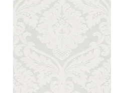PROFHOME 554338-GU Barock Tapete Ornament Schimmernd Weiß Perl-Weiß 0,53 m x 10,05 m 5,33 m2 Weiß