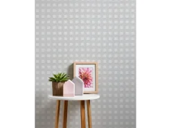 PROFHOME 338310-GU Grafik Tapete Geometrisch Matt Weiß 0,53 m x 10,05 m 5,33 m2 Weiß