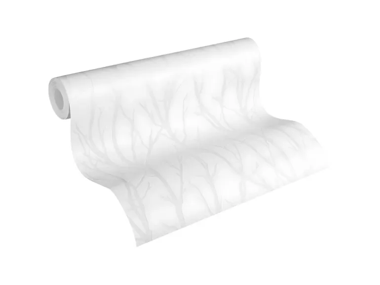 PROFHOME 321015-GU Natur Tapete Grafisch Matt Weiß 0,53 m x 10,05 m 5,33 m2 Weiß