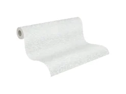 PROFHOME 643018-GU Spachtel Putz Tapete Struktur Matt Weiß 1,06 m x 25,00 m 26,50 m2 Weiß