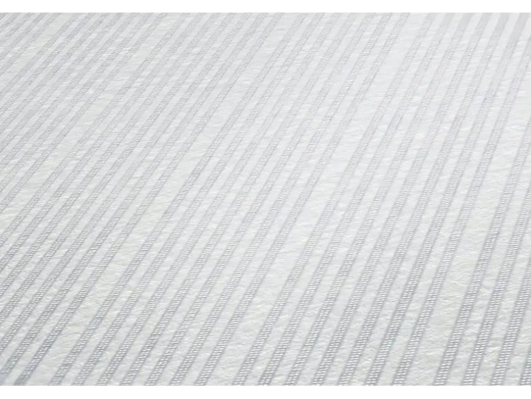 PROFHOME 644916-GU Streifen Tapete Struktur Matt Weiß 0,53 m x 10,05 m 5,33 m2 Weiß