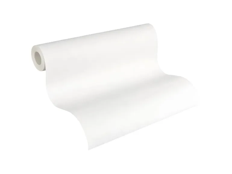 PROFHOME 245816-GU Struktur Tapete Uni Matt Weiß 0,53 m x 10,05 m 5,33 m2 Weiß
