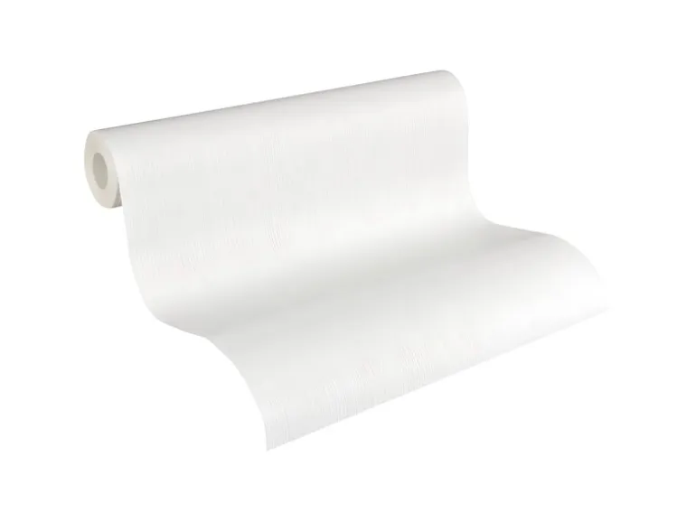PROFHOME 927514-GU Struktur Tapete Uni Matt Weiß 0,53 m x 10,05 m 5,33 m2 Weiß
