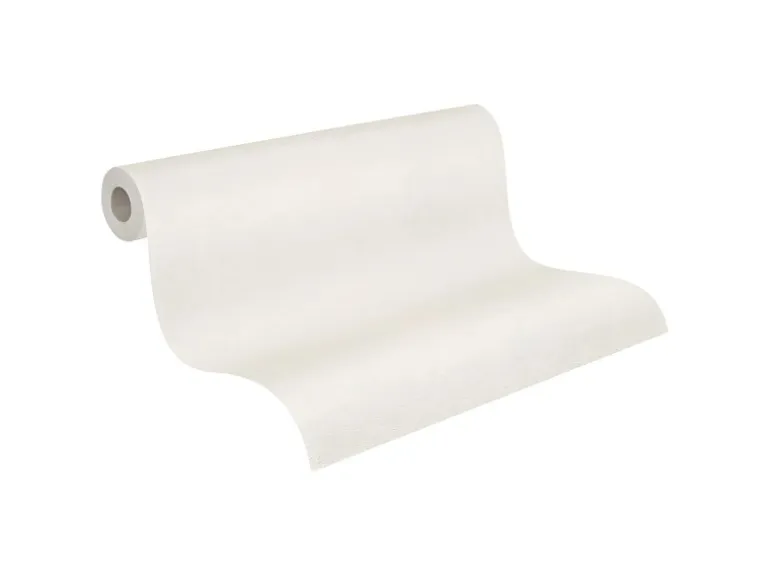 PROFHOME 573612-GU Struktur Tapete Uni Matt Weiß 1,06 m x 25,00 m 26,50 m2 Weiß
