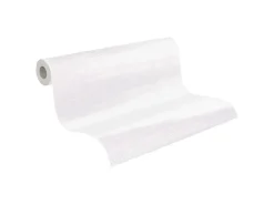 PROFHOME 252418-GU Textiloptik Tapete Struktur Matt Weiß 1,06 m x 25,00 m 26,50 m2 Weiß