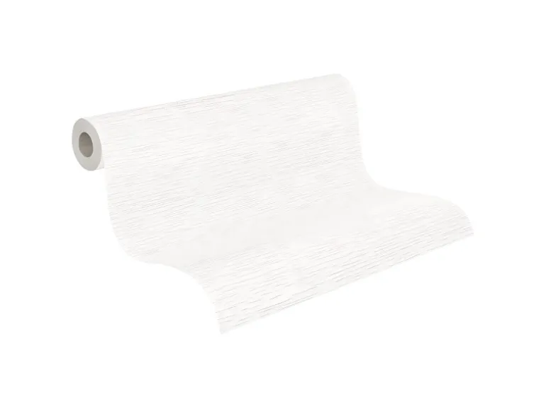 PROFHOME 250612-GU Textiloptik Tapete Struktur Matt Weiß 1,06 m x 25,00 m 26,50 m2 Weiß