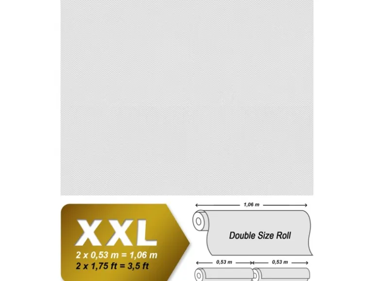 PROFHOME 935281-GU Textiloptik Tapete Struktur Matt Weiß 1,06 m x 25,00 m 26,50 m2 Weiß