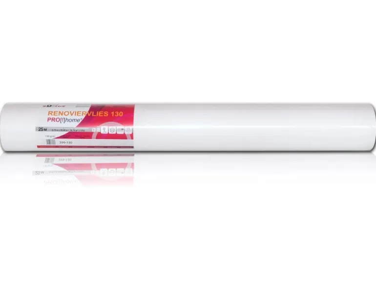 PROFHOME Renoviervlies 130 g Malervlies Anstrichvlies 1800 qm 1 Palette mit 96 Rollen Weiß