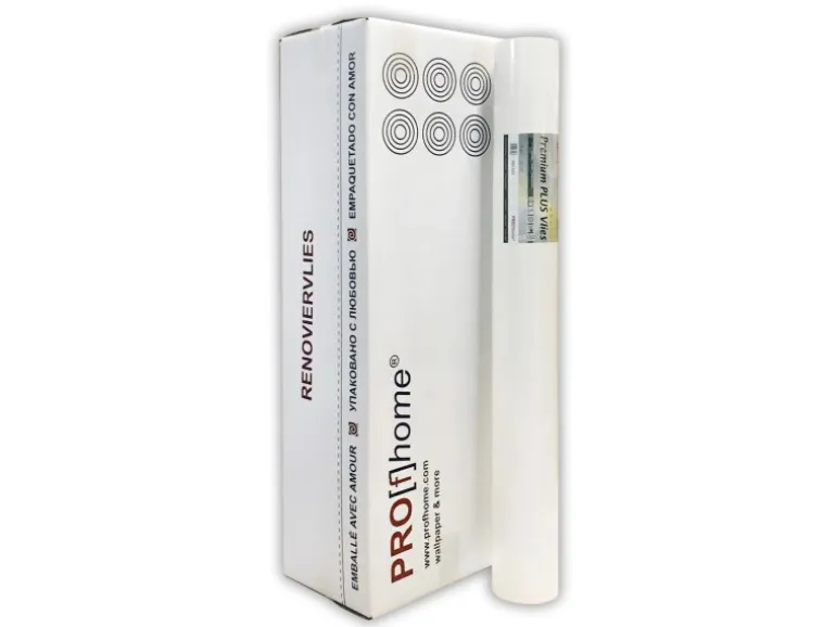 PROFHOME Renoviervlies PremiumVlies Plus 160 g Malervlies Glattvlies 1 Karton mit 6 Rollen 150 m2 Weiß