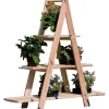 Promadino Dekoleiter groß Natur Kiefernholz unbehandelt (LxBxH) 101x31x112 cm
