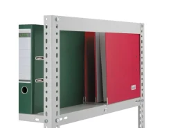 PROREGAL Aktenregal Schraubsystem Grundregal HxBxT 185 x 100 x 60 cm 5 Ebenen Fachlast 90 kg Ohne Deckboden Beidseitig Nutzbar Lichtgrau