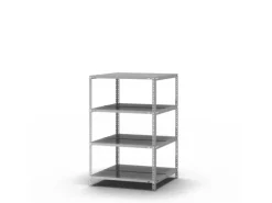 PROREGAL Aktenregal Schraubsystem Grundregal HxBxT 115 x 75 x 60 cm 4 Ebenen Fachlast 90 kg Mit Deckboden Beidseitig Nutzbar Verzinkt