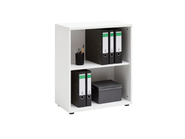PROREGAL Aktenregal Tiger Small HxBxT 77 x 65 x 34 cm 2 Fächern Weiß