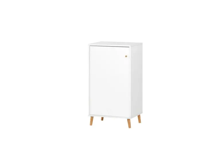 PROREGAL Aktenschrank Jaguar Small HxBxT 92,6 x 51 x 41 cm 2 Fächern & 1 Flügeltür Weiß