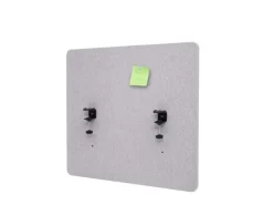 Proregal Akustik-Tischtrennwand HxBxT 60x65x2 cm Doppelwandig Stoff Grau Büro-Sichtschutz Schreibtisch Pinnwand
