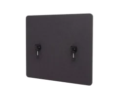Proregal Akustik-Tischtrennwand HxBxT 60x65x2 cm Doppelwandig Stoff Braun-Grau Büro-Sichtschutz Schreibtisch Pinnwand