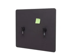 Proregal Akustik-Tischtrennwand HxBxT 60x65x2 cm Doppelwandig Stoff Braun-Grau Büro-Sichtschutz Schreibtisch Pinnwand