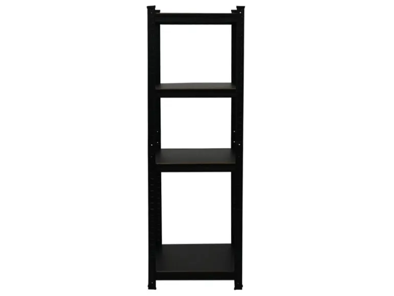 PROREGAL All Black Series Schwerlastregal Ragnar für Gesamtlast 500 kg HxBxT 150 x 45 x 45 cm Matt Schwarz Kellerregal Steckregal Garagenregal