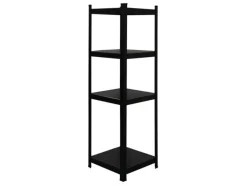 PROREGAL All Black Series Schwerlastregal Ragnar für Gesamtlast 500 kg HxBxT 150 x 45 x 45 cm Matt Schwarz Kellerregal Steckregal Garagenregal