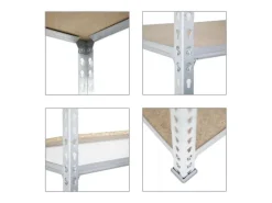 PROREGAL Eckregal Muli HxBxT 180 x 90 x 40 cm 5 Fachböden Fachlast 200 kg Verzinkt