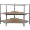 PROREGAL Eckregal Small Muli HxBxT 90 x 90 x 30 cm 3 Fachböden Fachlast 200 kg Verzinkt