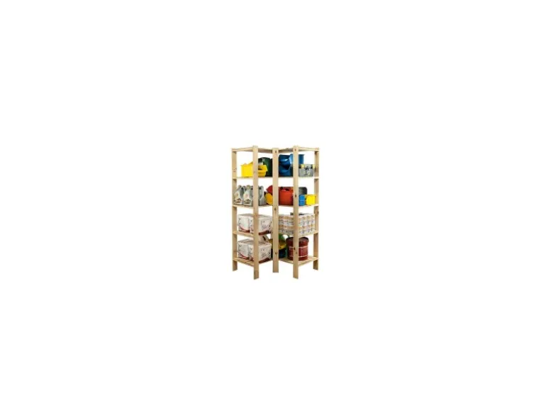 PROREGAL Eckregal Woodland HxBxT 166,4 x 85 x 50 cm Fachlast 120 kg 5 Fachboden Kiefernholz Natur